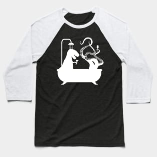 T Rex and Kraken Bath Buddies Baseball T-Shirt